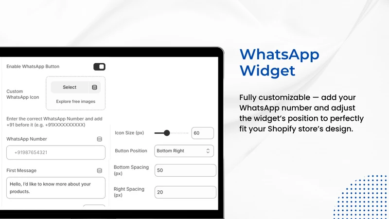 WidgetStar WhatsApp & Back Top