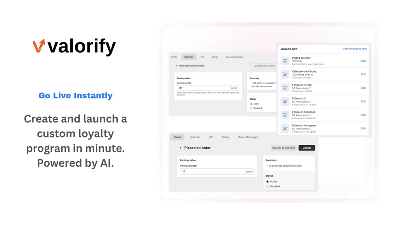 Valorify : Loyalty Rewards