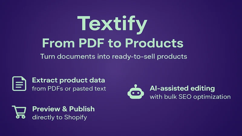 Textify: From File to Products