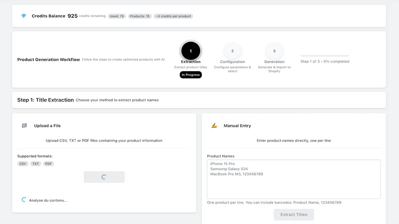 Textify: From File to Products