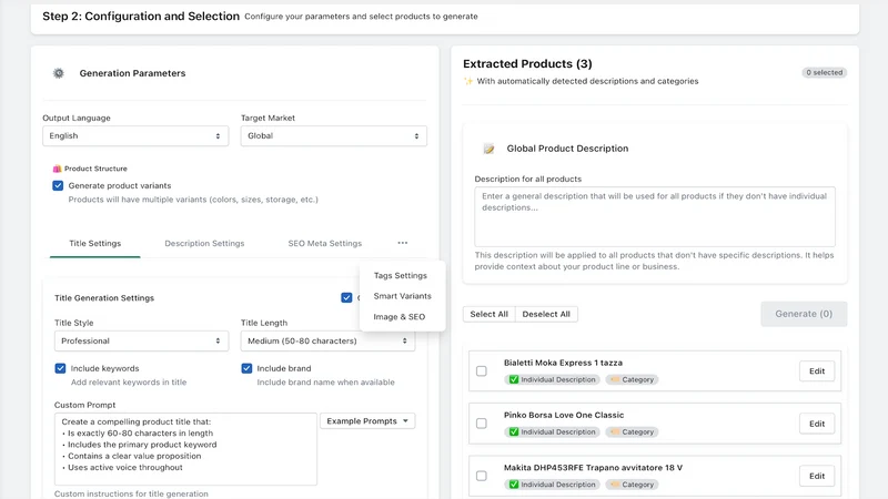Textify: From File to Products