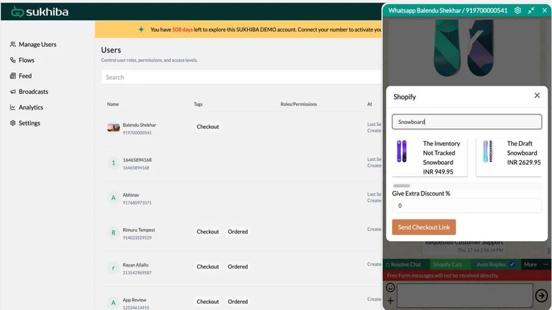 Flowcart Whatsapp Chat+AI+CRM