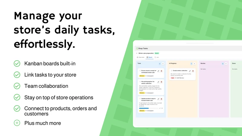 ShopTasks: Store Operations