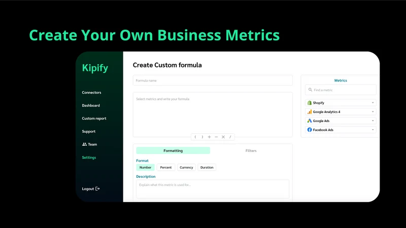 Kipify AI KPI Profit Dashboard