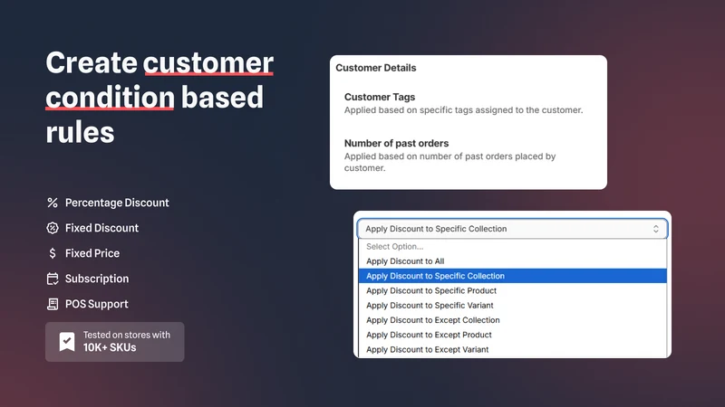 Oak Customer Tag Discount App
