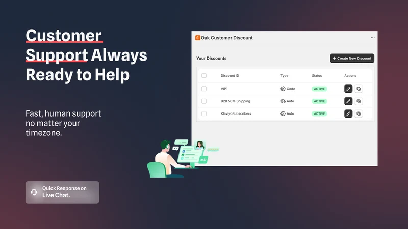 Oak Customer Tag Discount App
