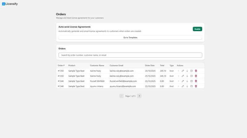 Licensify ‑ License Agreement