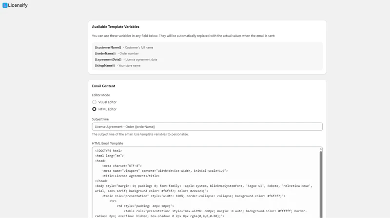 Licensify ‑ License Agreement