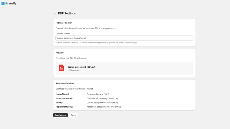 Licensify ‑ License Agreement