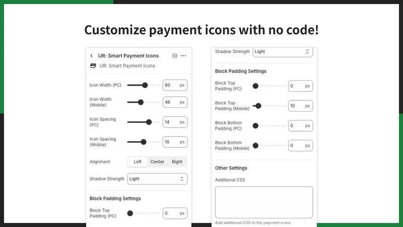 UR: Smart Payment Icons