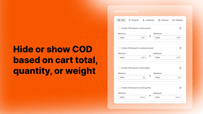 Trustio Hide Payment Methods