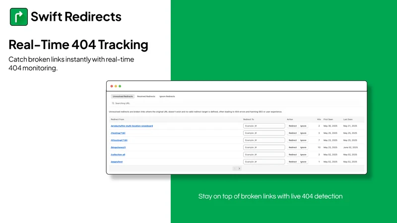 Swift Redirects ‑ 301/404