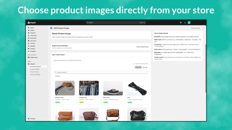 ShopViz: AI Product Photos