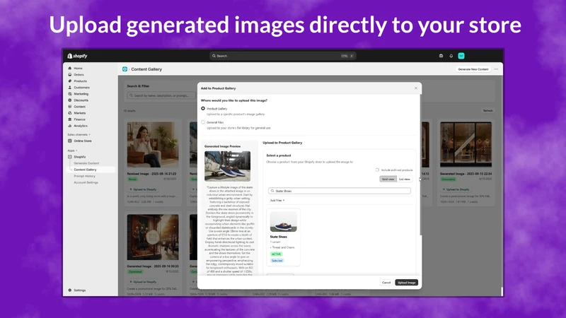 ShopViz: AI Product Photos