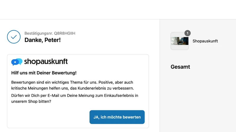 Shopauskunft – Bewertungen