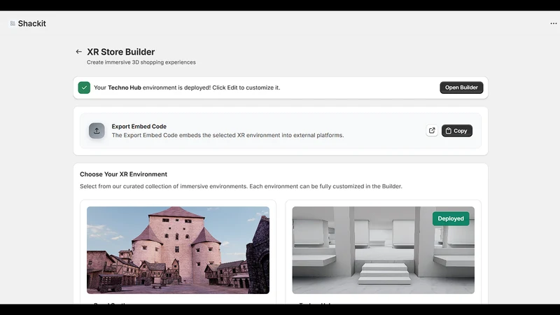 Shackit ‑ 3D Virtual Stores