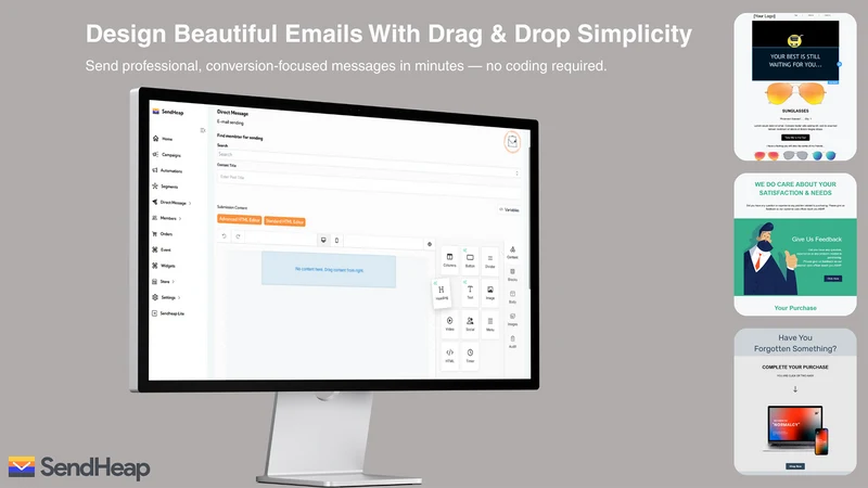 SendHeap: Email, SMS & Pop Ups