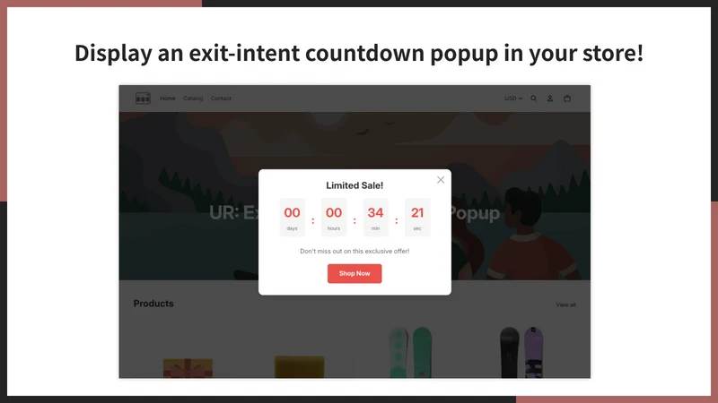 UR:Exit‑Intent Countdown Popup
