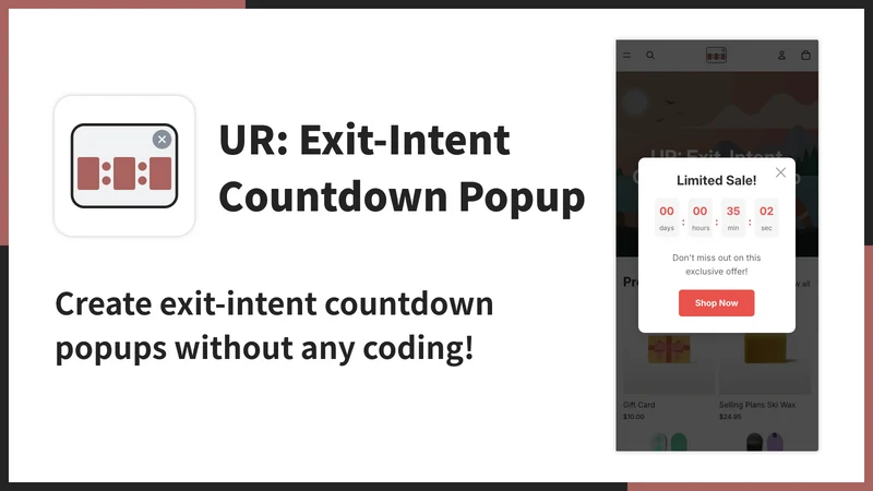 UR:Exit‑Intent Countdown Popup