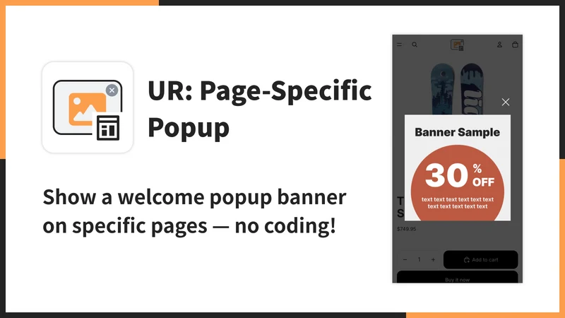 UR: Page‑Specific Popup