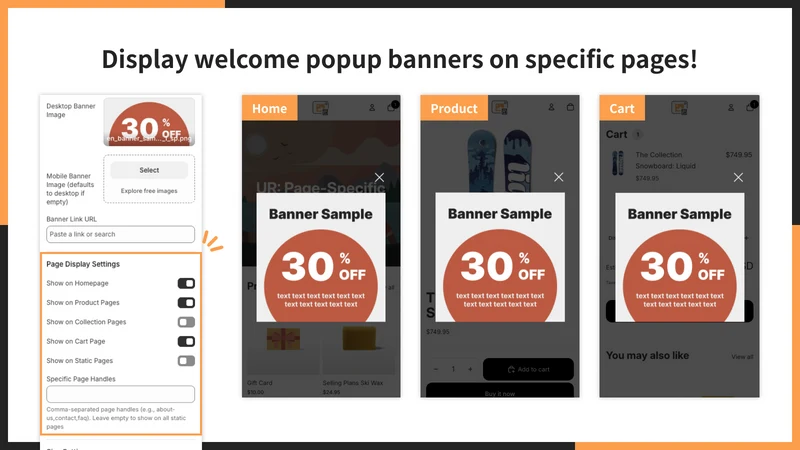 UR: Page‑Specific Popup