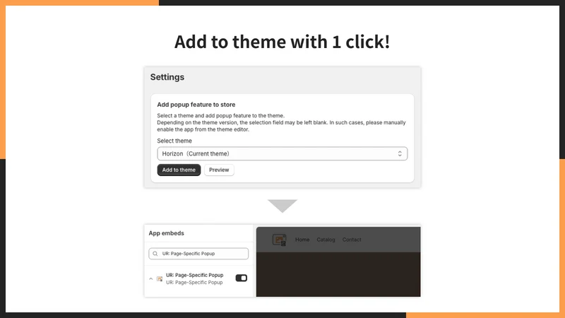 UR: Page‑Specific Popup