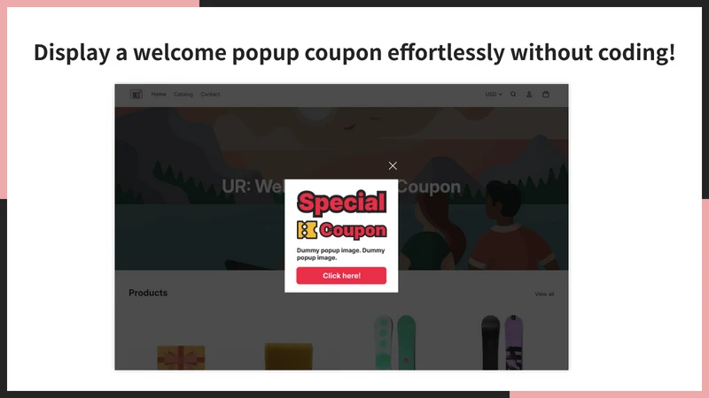 UR: Welcome Popup Coupon