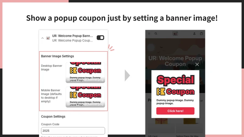 UR: Welcome Popup Coupon