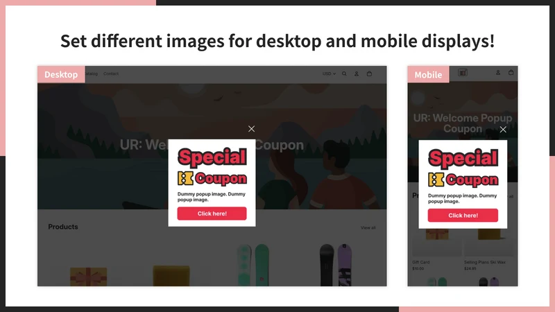 UR: Welcome Popup Coupon