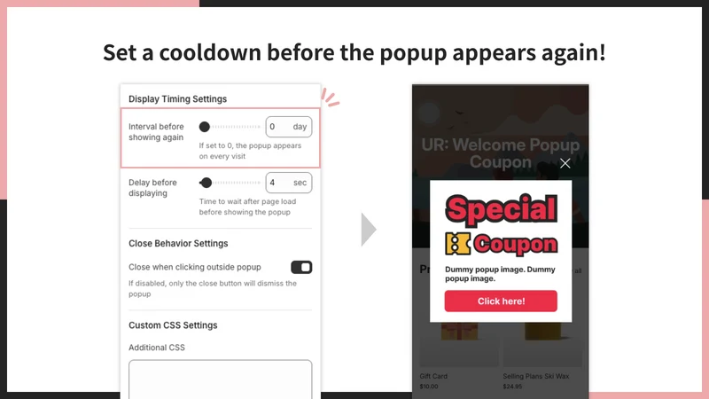 UR: Welcome Popup Coupon