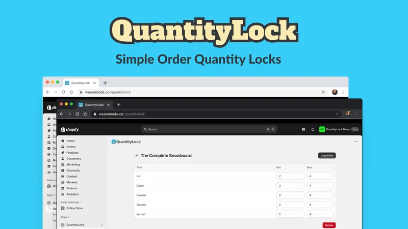 QuantityLock ‑ Product Limits