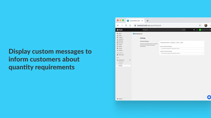 QuantityLock ‑ Product Limits