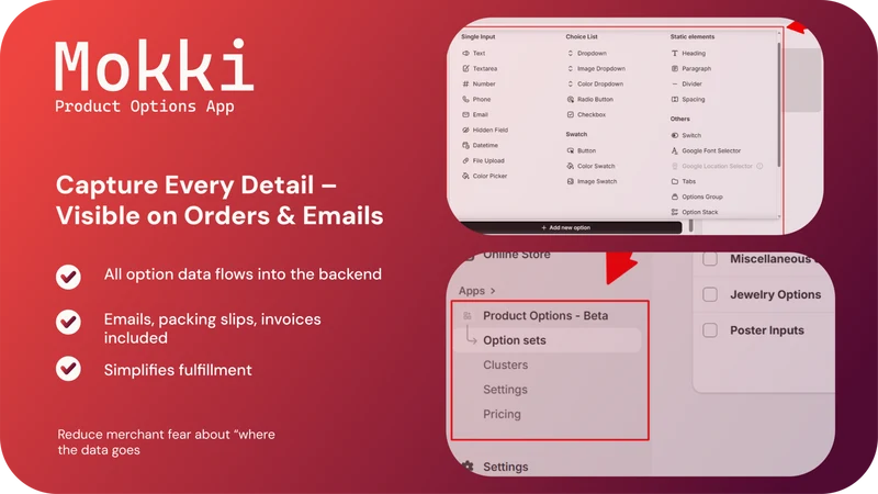 MOKKI ‑ Variant Options