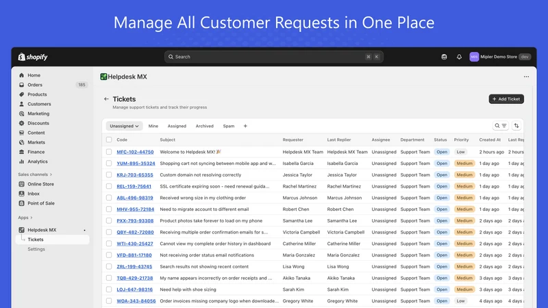 MX: Helpdesk & Live Chat