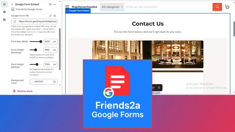 Friends2a Google Forms