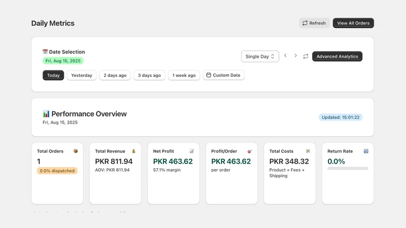 Financify:COD Profit Analytics
