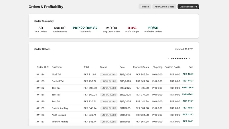 Financify:COD Profit Analytics