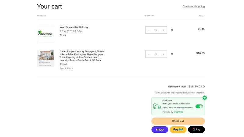 CrbonFree: AI Carbon Checkout