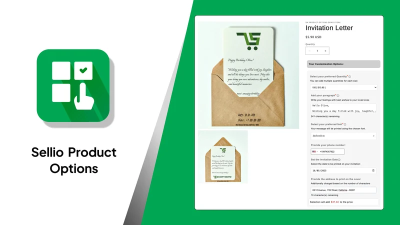 Sellio Product Options Variant