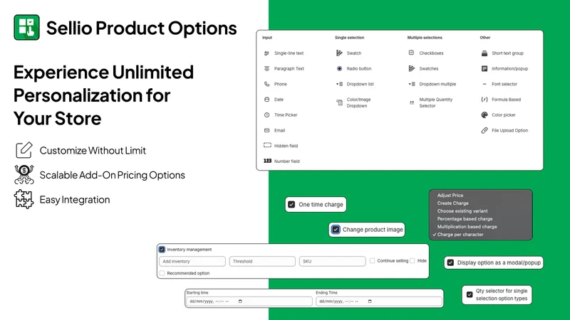 Sellio Product Options Variant