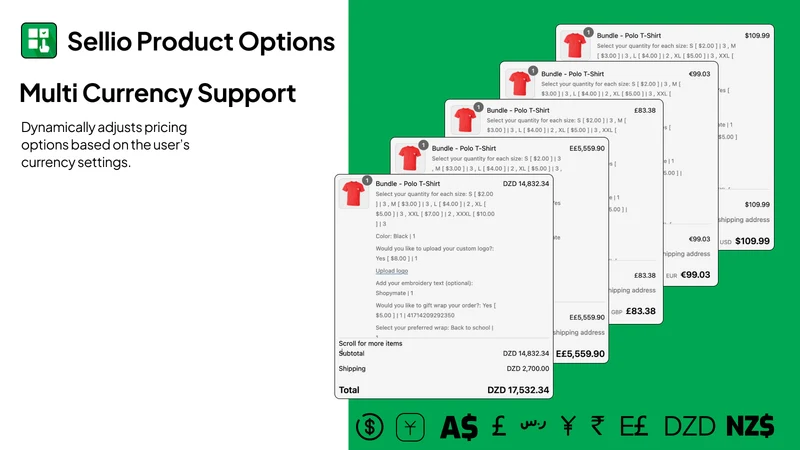 Sellio Product Options Variant