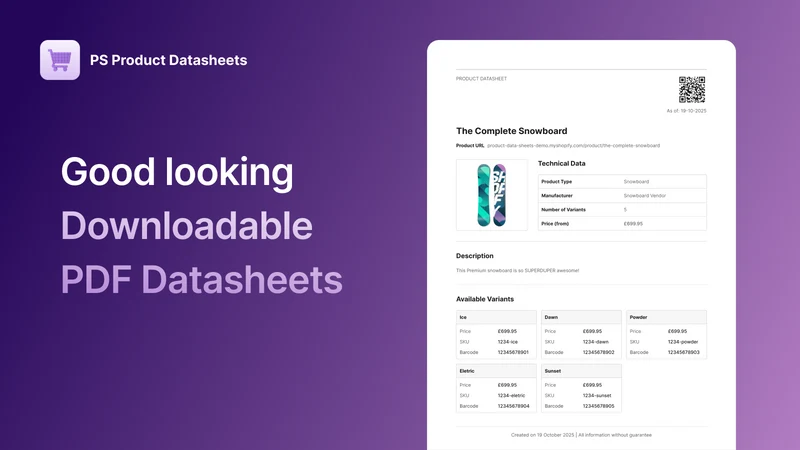 PS Product Datasheets PDF