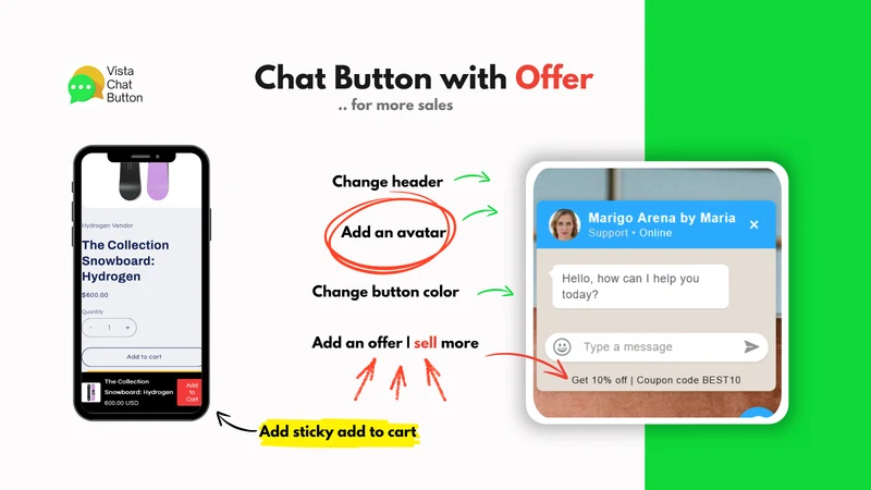 Vista WA Chat Button
