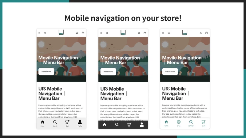 UR: Mobile Navigation｜Menu Bar