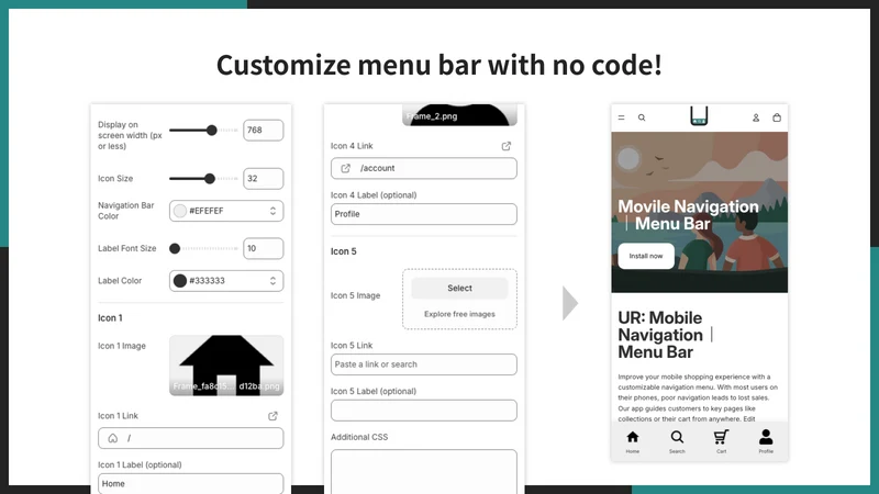 UR: Mobile Navigation｜Menu Bar