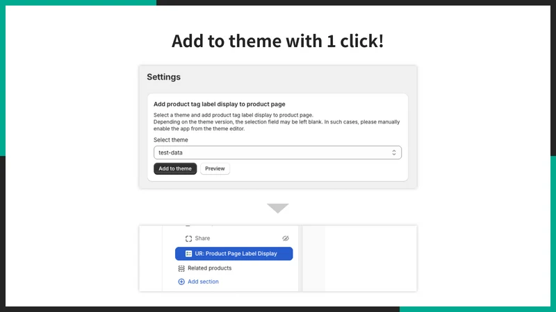 UR: Product Page Label Display