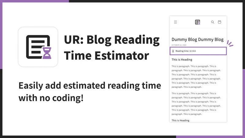 UR:Blog Reading Time Estimator