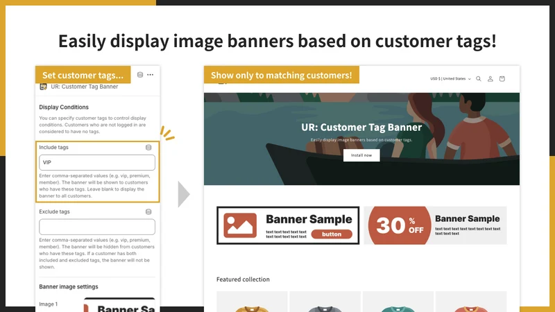 UR: Customer Tag Banner