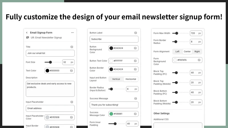 UR: Email Newsletter Signup