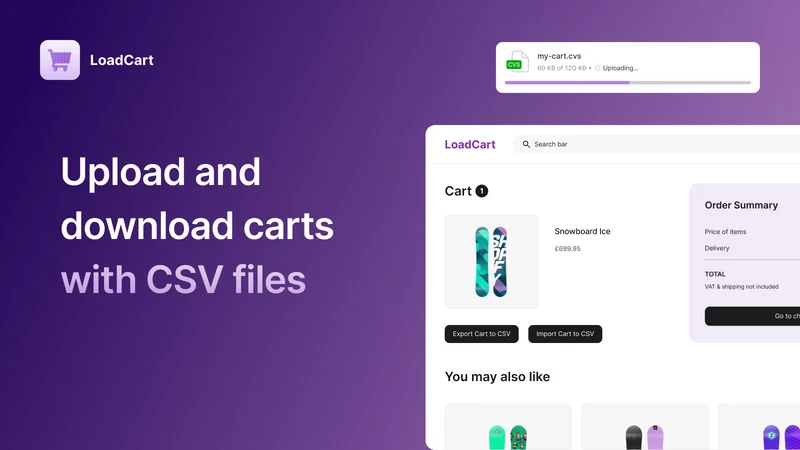 CSV Cart Upload & Download B2B